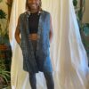 Quilted Short Vest Art Shibori (Silk)